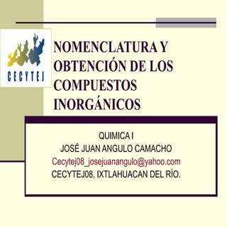 Nomenclatura Y ObtencióN De Los Com...