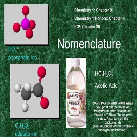 Nomenclature