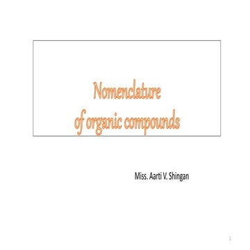 Nomenclature