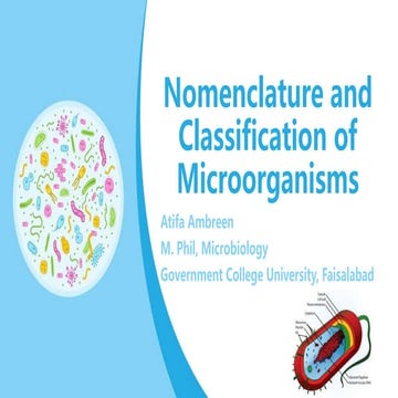 Nomenclature and classification of microorganisms