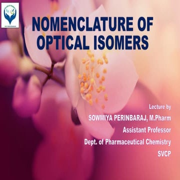 Nomenclature of optical isomerism