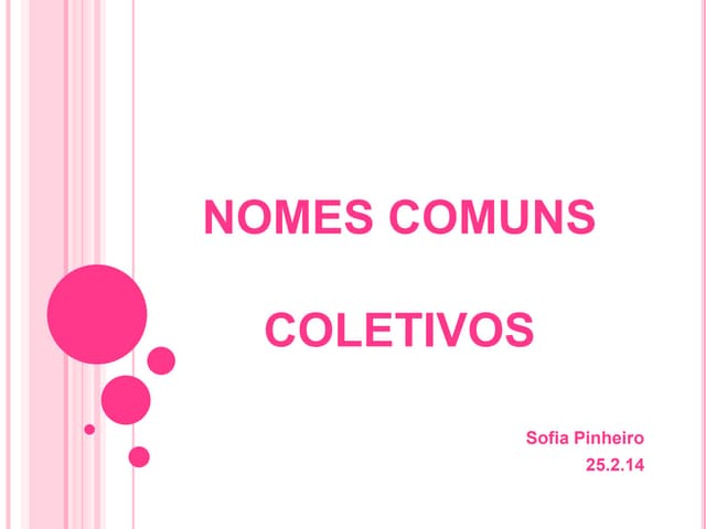 Nomes Comuns Coletivos