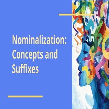 VERBS, NOUNS, ADJECTIVES AND SUFFIXES FOR NOUNS | PDF