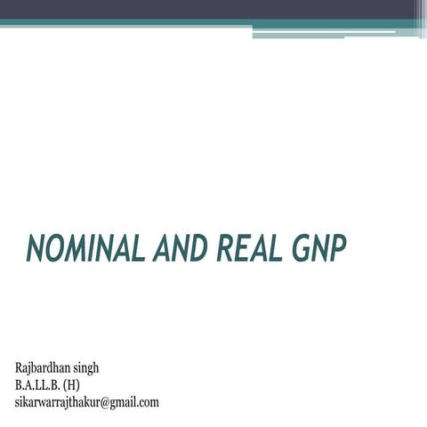 Nominal and real GNP 
