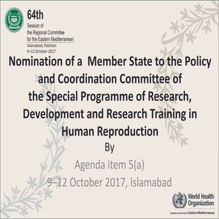 Nomination of a Member State to the...