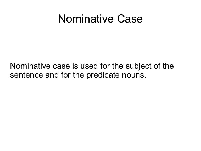 Nominative