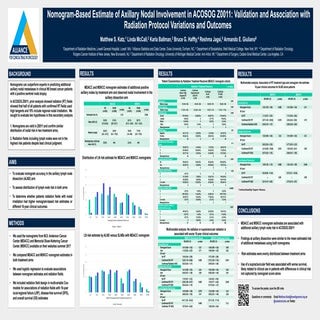 Nomogram based estimate of axillary nodal involvement in acosog z0011