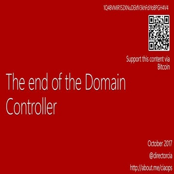 The End of the Domain Controller
