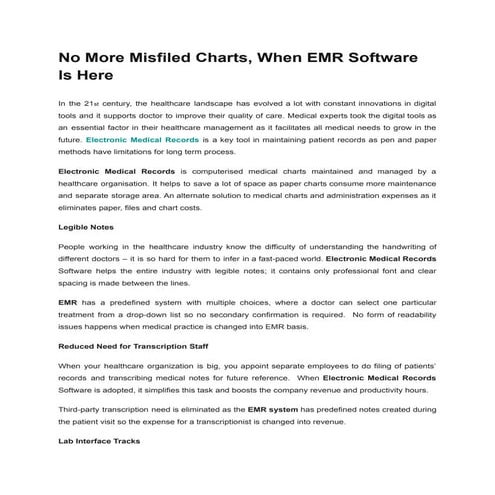 No More Misfiled Charts, When EMR Software Is Here.pdf