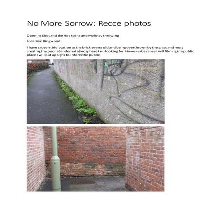No more sorrow recce photos