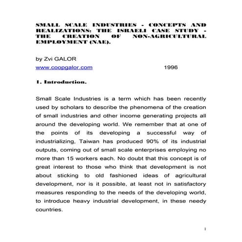 Non agriculture employment