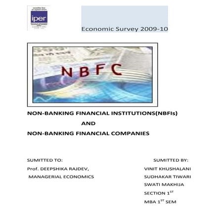 Non banking financial institutions