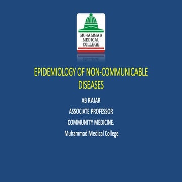 Non Communicable Diseases Lecture 