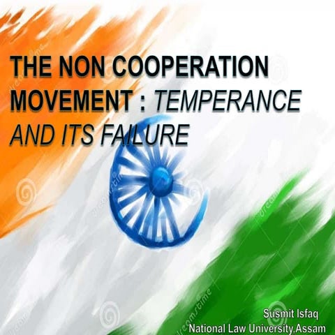 The Non cooperation movement  