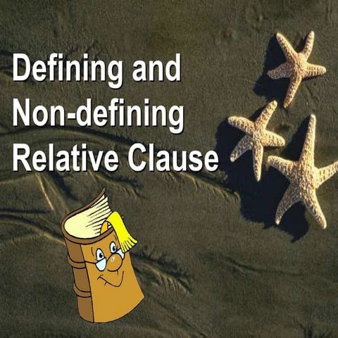 Non defining relative clause