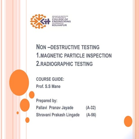 Engineering metallurgy non destructive testing ppt.pptx