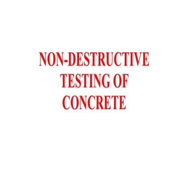 NON-DESTRUCTIVE TESTING OF CONCRETE SLIDES