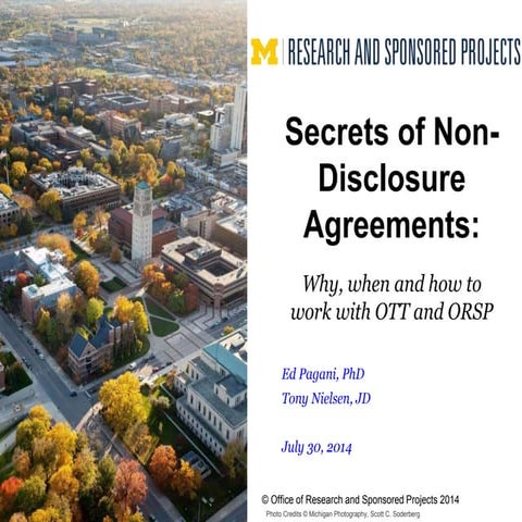 The Secrets of Non-Disclosure Agreements