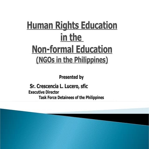 Non formal Human Rights Education