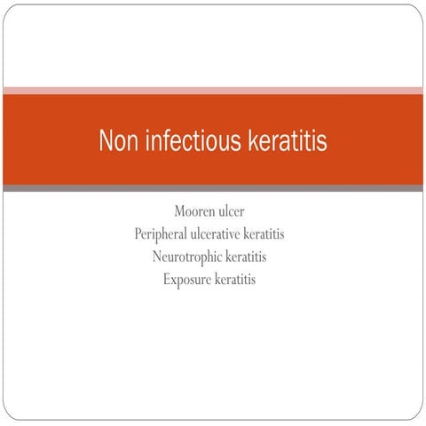 Non-Infectious keratitis