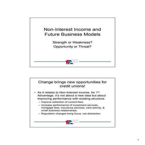 Non-Interest Income and Future Business Models 