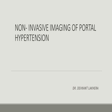 Imaging of portal hypertension