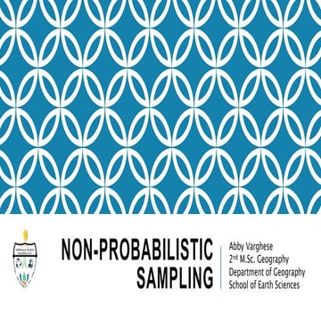 Non Probabilistic Sampling | PPT