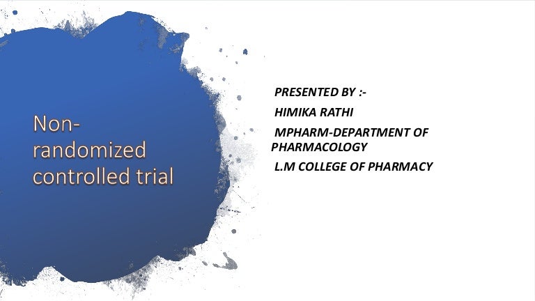Non randomized controlled trial