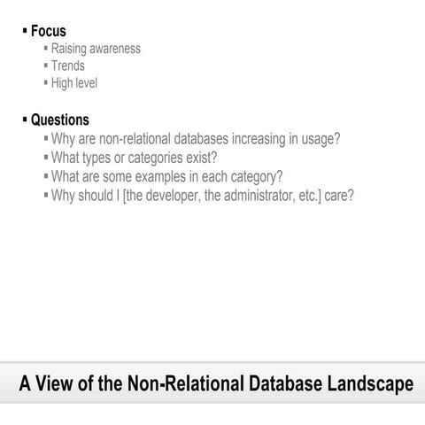 Non Relational Databases | PDF
