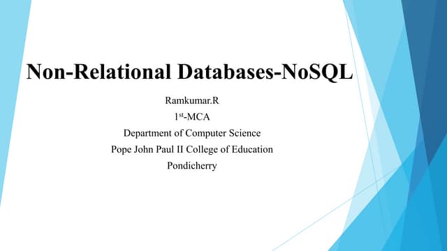 Non relational databases-no sql