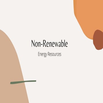 Non renewable