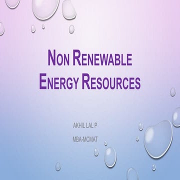 Non renewable-energy