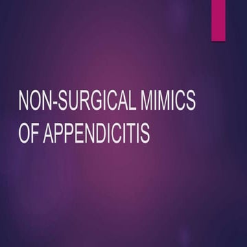Non surgical mimics of appendicitis on imaging