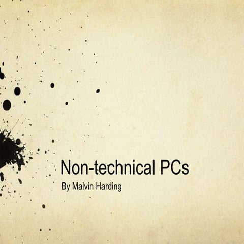 Non technical malvin harding 