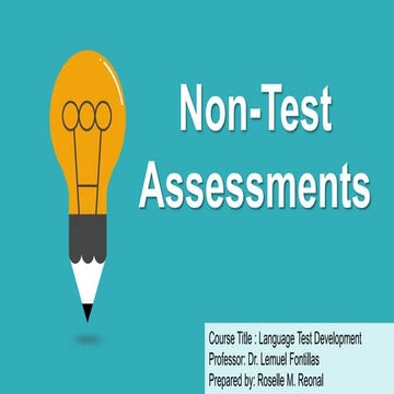 Non-Test Assessments