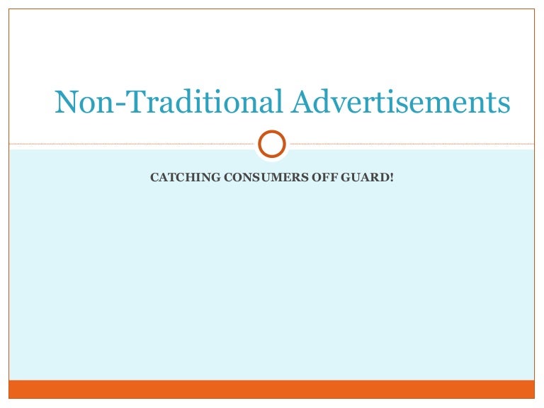 non traditional advertising