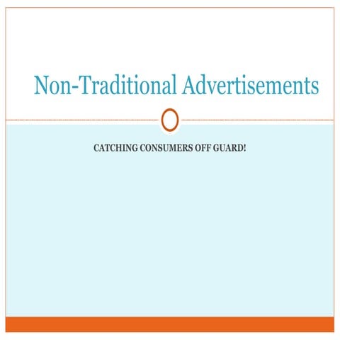 Non Traditional Advertising