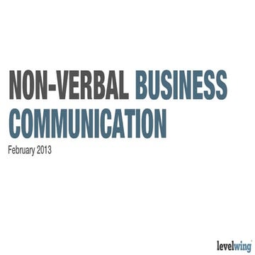 Nonverbal Business Communication