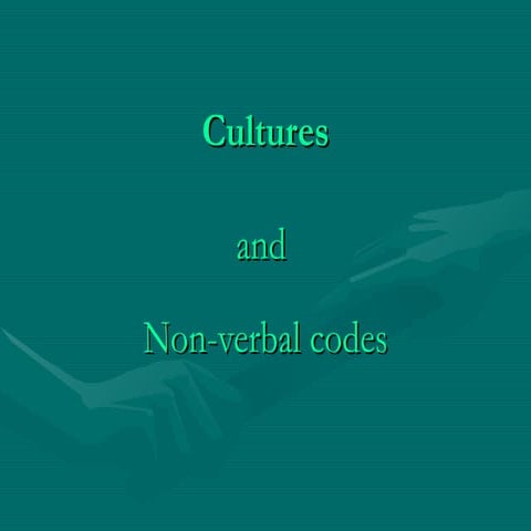 Non verbal communication