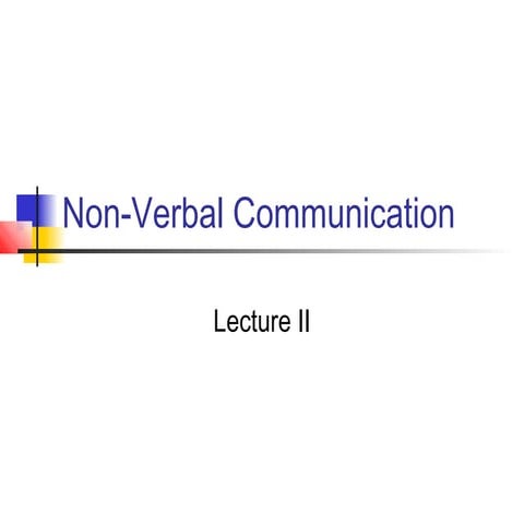 Non  verbal communication