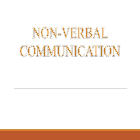 Non verbal communication