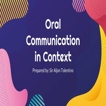 Non verbal communication