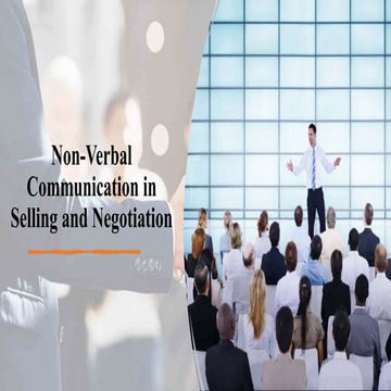 Non-verbal communication in selling and negotiation.pptx