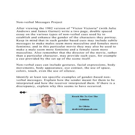 Non-verbal Messages ProjectAfter viewing the 1982 version of.docx