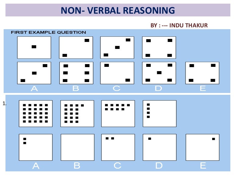 Non verbal reasoning