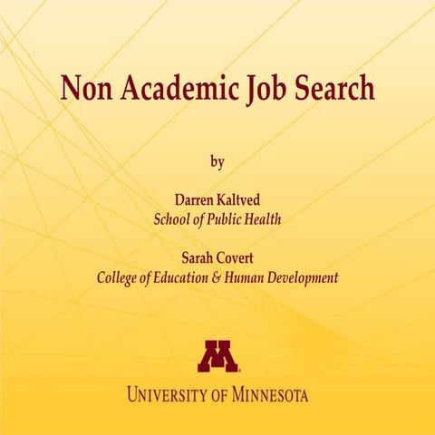 Non-Academic Job Search Presentation