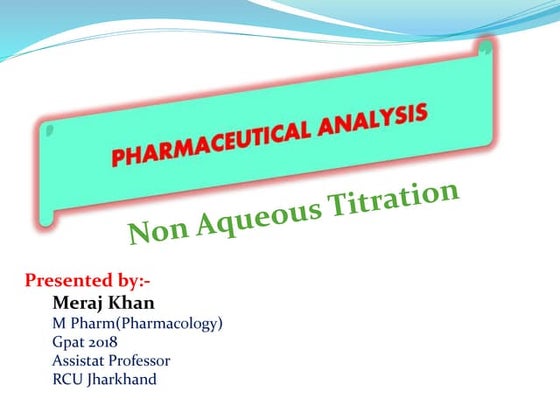 Non aqueous titration