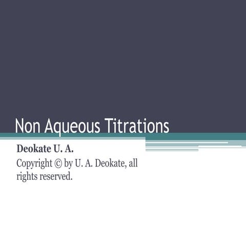 Non aqueous titrations