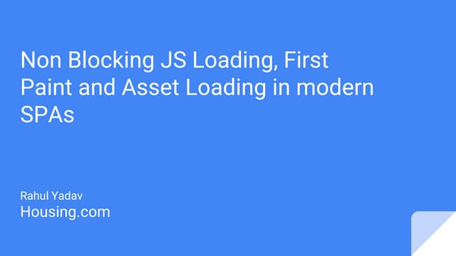 Building fast and performant apps