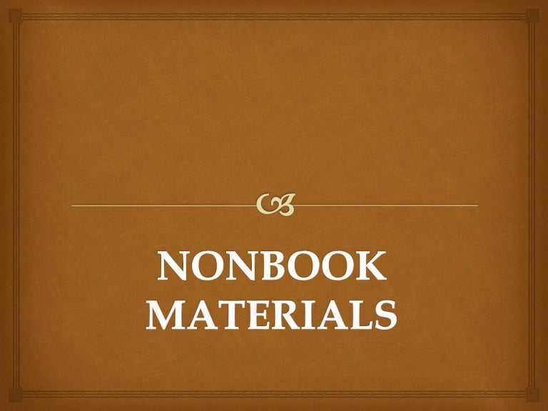 Non book materials